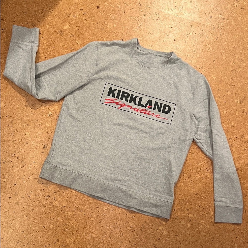 Kirkland Signature Heather Gray Crewneck | Size L